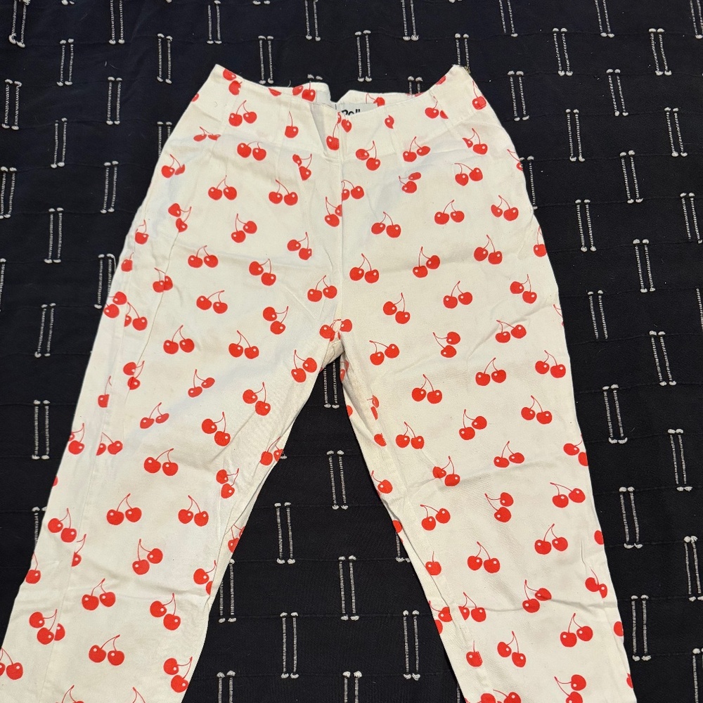 Cherry Print Pants